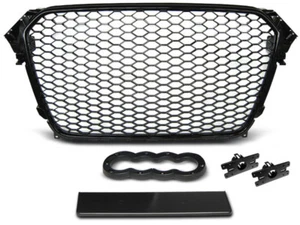 Grill GRAY42 AUDI A4 B8 Family Sedan 2011 2012 2013 2014 2015 RS-TYP POLISHED - Picture 1 of 1