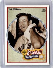 1992 Upper Deck Baseball Heroes Ted Williams Baseball Card Boston Red Sox #29
