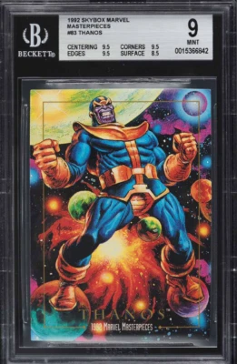 1992 Skybox Marvel Masterpieces THANOS #83 BGS 9 MINT - Image 1 of 2
