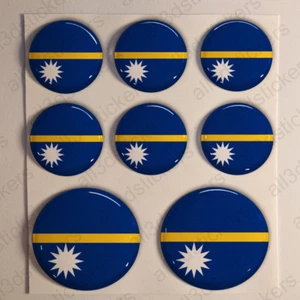 Stickers Nauru Gel Domed Resin 3D Flags Nauru Vinyl Sticker Decals Helmet Car - Imagen 1 de 1