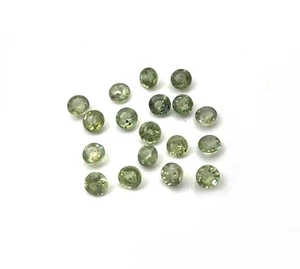 Natural Green Sapphire Round Cut Loose Gemstone Lot 6 Pcs 3.50 MM - Picture 1 of 4