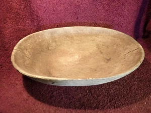 ANTIQUE 1700 / 1800-s SIGNED HANDMADE WOOD DOUGH BOWL FOLK ART SWEDEN SWEDISH - Picture 1 of 9