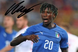 ITALY, EVERTON, FIORENTINA & JUVENTUS: MOISE KEAN SIGNED 6x4 ACTION PHOTO+COA - Picture 1 of 1