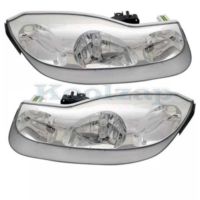 For 01-02 Saturn S-Series Coupe Headlight Headlamp Head Light with Bulb PAIR SET Foto 1 de 4
