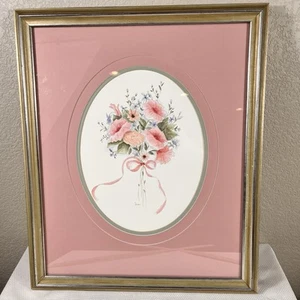 Print Bows and Buds By Keela Signed & Numbered Floral Bouquet Watercolor 18 x 22 - Picture 1 of 10