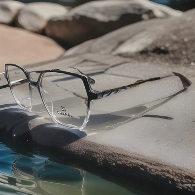 Chanel Eyeglasses Frame, Black&clear,50,16,144,Woman. (Sale Price).Nice Quality - Image 1 of 4