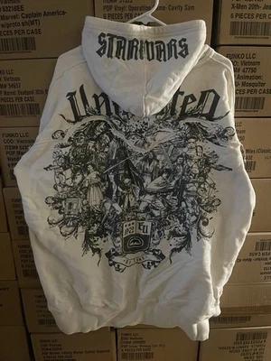 Ecko Unltd + Star Wars Regal Alliance Lado Oscuro Cremallera Sudadera con Capucha Blanca Para Hombres XXXL 2008 Foto 1 de 4