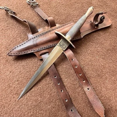 Fairbairn Sykes Commando Knife 1st Pattern Silver Handle - British Army Fs Dager - Image 1 of 4