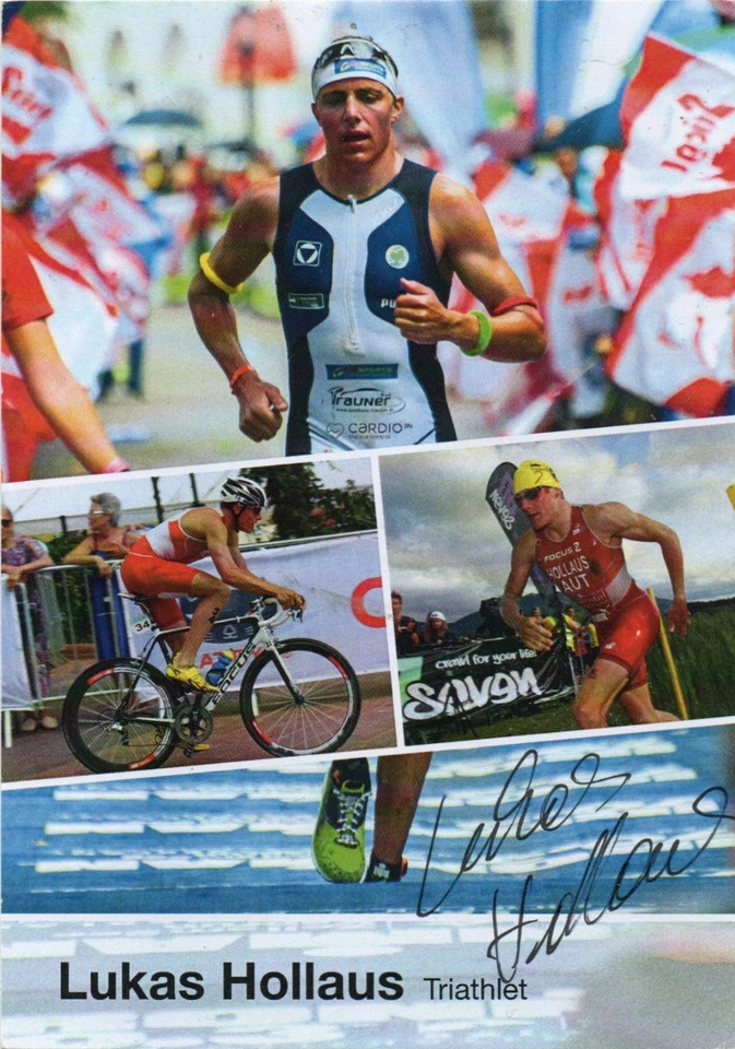 Lukas Hollaus (Triathlon Österreich), sign. AK - Bild 1 von 1