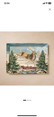 John Derian XL Serving Tray Melamine Reindeer Christmas Target - Image 1 of 4