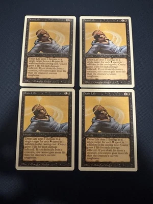 4x Drain Life Revised Playset NM Unplayed MTG Magic The Gathering Free Shipping - Image 1 of 3