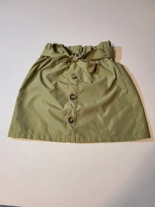 SHEIN Green A-Line Mini Skirt with Tie Front Girls Size 8 EUC - Picture 1 of 8