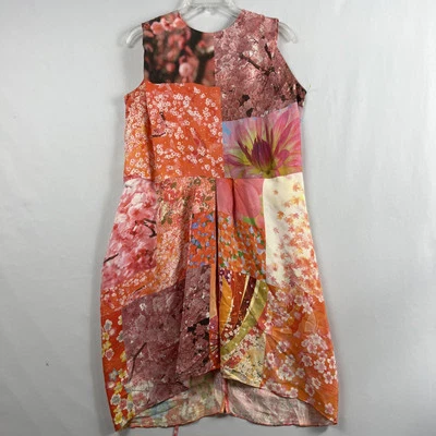 Worth New York Dress Womens size P Shift 100% Silk Patchwork Beach - Image 1 of 4