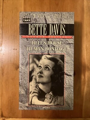 FREE SHIP Sealed 2 BETTE DAVIS VHS Tapes Human Bondage + Hell's House - Imagem 1 de 4