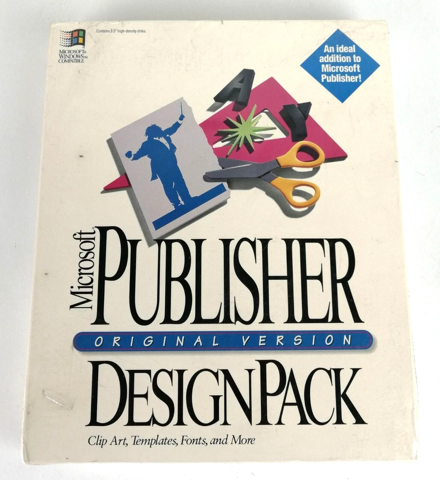 MICROSOFT PUBLISHER DESIGN PACK - SOFTWERE - 1994 - NUOVO SIGILLATO - Immagine 1 di 3