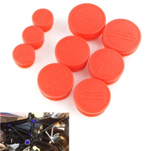 Paquete de 9 enchufes de plástico para marco de motocicleta aptos para 2017-2018 BMW R1200GS 2018 rojo - Imagen 1 de 12