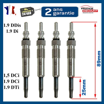 Bougie Préchauffage pour Clio 1.5 DCI Trafic Laguna Scenic 2 Megane 1,5L 1,9 Dti - Imagen 1 de 4