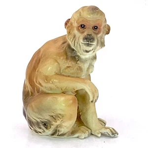 Estatuilla de porcelana vintage NAPCO Mono sentado M3912 hecha en Japón - Imagen 1 de 7