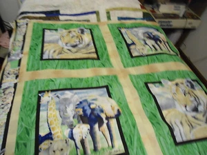 WIDE ANIMAL ZOO  PILLOW PANELS 1 YARD 44" WIDE - Picture 1 of 1