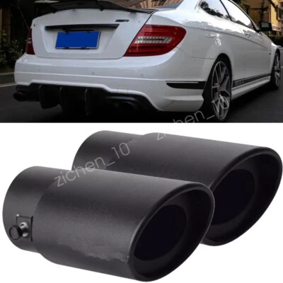 For Mercedes-Benz 15-18 C63 AMG W205 Car Exhaust Muffler Pipe Tips Tailpipe 2PCS Foto 1 de 4