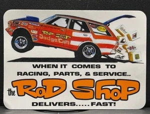 VRHTF NHRA SUPER COOL SELTEN "THE ROD SHOP" SPEED SHOP 4" X 6" GESTANZTER AUFKLEBER - Bild 1 von 1