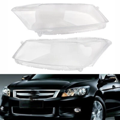 Par de lentes de cubierta de lentes para Honda Accord 2008 2009 2010 2011 2012 faros Foto 1 de 4