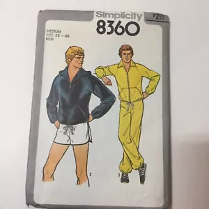 Simplicity 8360 Gr. 38-40 Herren ungefütterte Jacke mit ohne Kapuzenhose Shorts - Bild 1 von 3