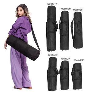 Borsa treppiede imbottita custodia da trasporto nera 60-120 cm cerniera supporto luce studio viaggio Regno Unito - Foto 1 di 7