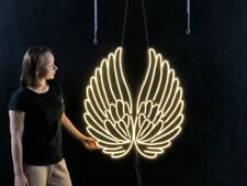Angel Wings Neon Sign Wedding LED Night Light Home Party Salon Beauty Wall Decor