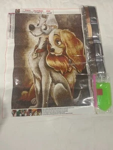 5D DIY Diamond Art Painting, Embroidery Kit Craft Lady and the Tramp (30cmx40cm) - Picture 1 of 1