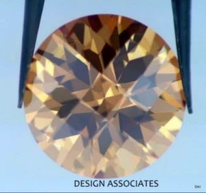 CUBIC ZIRCONIA CHAMPAGNE COLOR 18 MM CORTE REDONDO TABLERO SUPERIOR - Imagen 1 de 1