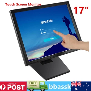 17" in 4-wire Resistive Stand Touchscreen LCD VGA Touch Screen Monitor LCD POS - Picture 1 of 11