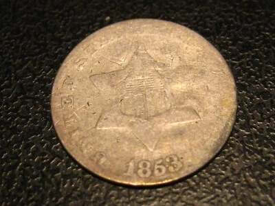1853 Three Cent Silver Piece - Image 1 of 4