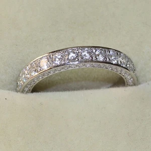 Elegant 925 Silver Rings Cubic Zirconia Women Wedding Engagement Jewelry Sz 6-10 - Picture 1 of 19