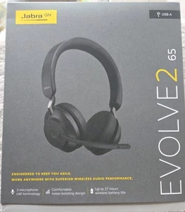 Jabra Evolve2 65 Stereofoniczny bezprzewodowy zestaw słuchawkowy MS Teams - czarny bez klucza sprzętowego, -1- - Zdjęcie 1 z 9