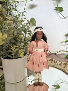 Vintage Indian Doll Dressed With Baby in Papoose 8" Native American Antique  - Picture 1 of 1