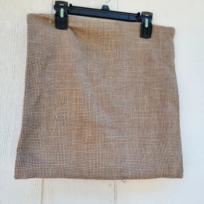 Crate & Barrel Chaparral linen Blend Woven 18x18 Brown (hay) pillow cover  - Image 1 of 4