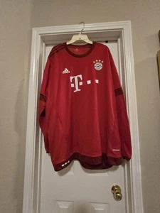 Adidas Bayern Munchen 2015/16 Long-Sleeve Lewandowski Bundesliga Size 3XL Jersey - Picture 1 of 8