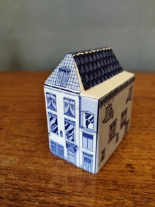Blue Delfts House Amsterdam Canal House No 11 Model Hand Painted Holland Vtg Old - Picture 1 of 10