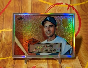 2002 Gil Hodges Topps Chrome: 1952 Reprints REFRACTORS #52R-12 Brooklyn Dodgers - Picture 1 of 2