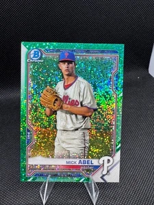 2021 MICK ABEL Bowman Chrome Draft Mini Diamond Green Refractor Rookie RC #/99 - Picture 1 of 3