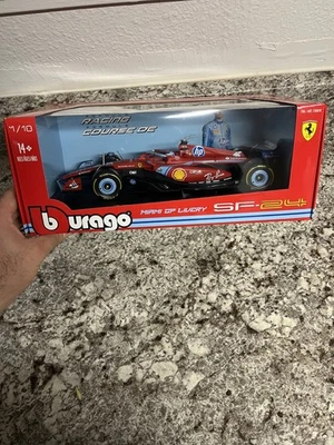Coche fundido a presión Ferrari SF-24 Miami GP #16 Charles Leclerc F1 2024 1/10Bburago Foto 1 de 4