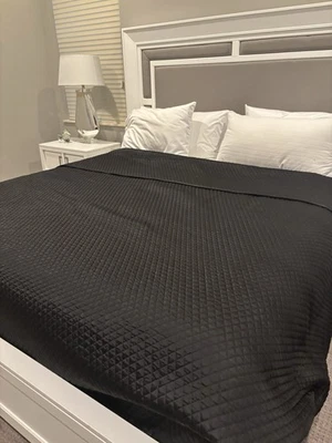 Juego de colcha acolchada satinada pesada calidad premium tamaño king Foto 1 de 2