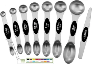 Spring Chef Stainless Steel Magnetic Measuring Spoons Set with Strong N45 Magnet - Picture 1 of 9