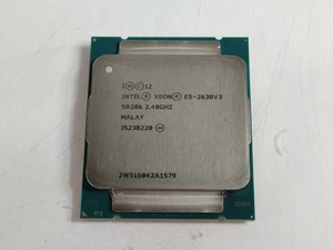Lot of 2 Intel Xeon E5-2630 v3 2.4 GHz LGA 2011-3 Server CPU Processor SR206 - Picture 1 of 6