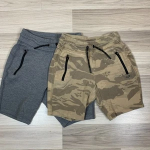 GapFit Shorts Boys Small Tech Fleece Athletic Sweatshorts Camo & Gray Gap Kids - Picture 1 of 12