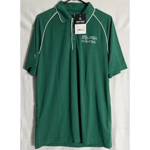 NEW Harrow Sport Athletic Exult Polo Shirt Mens Sz M Forest Green Dri Fit w/Tag - Picture 1 of 11