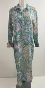 One Season Australia Gilli Collared Paisley Maxi Dress SZ M NWT - Picture 1 of 5