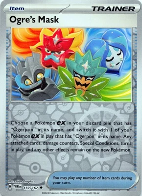 Ogre's Mask 159/167 - REVERSE HOLO - SV06: Twilight Masquerade - NM - Image 1 of 2