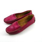 Clarks Artisan Women Slip On Patented Leather Pink Moc Loafers Size 7 M